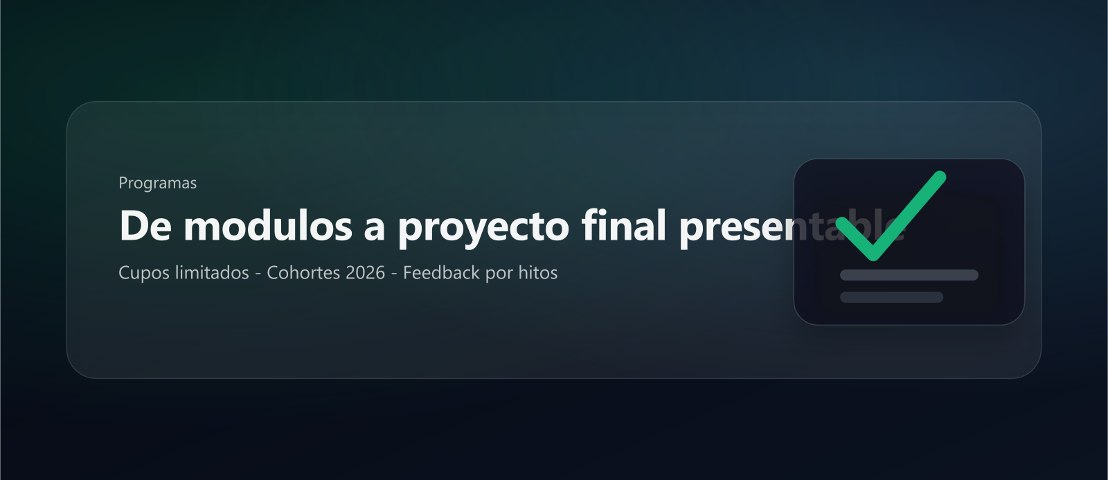 Banner de programas destacados